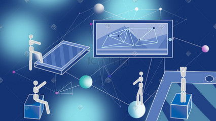 5G信息未來科技插畫圖片